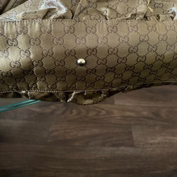 💎AUTHENTIC Gucci GG Crystal Coated Canvas Abbey D-Ring hobo Shoulder Bag 💎 - Picture 12 of 16